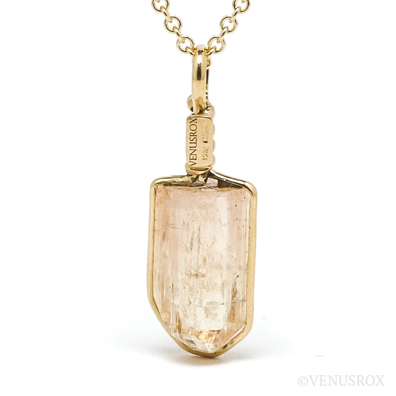 Imperial Topaz Natural Crystal Pendant from Rodrigo Silva District, Ouro Preto, Minas Gerais, Brazil