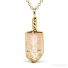 Imperial Topaz Natural Crystal Pendant from Rodrigo Silva District, Ouro Preto, Minas Gerais, Brazil