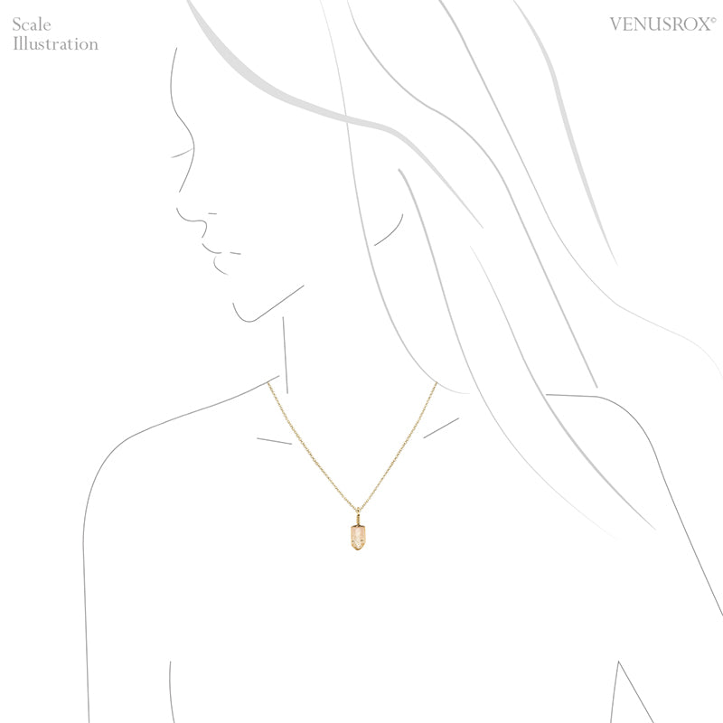 Imperial Topaz Natural Crystal Pendant from Rodrigo Silva District, Ouro Preto, Minas Gerais, Brazil