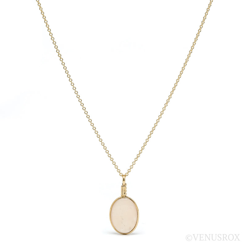 Peach Moonstone Polished Crystal Pendant from India | Venusrox