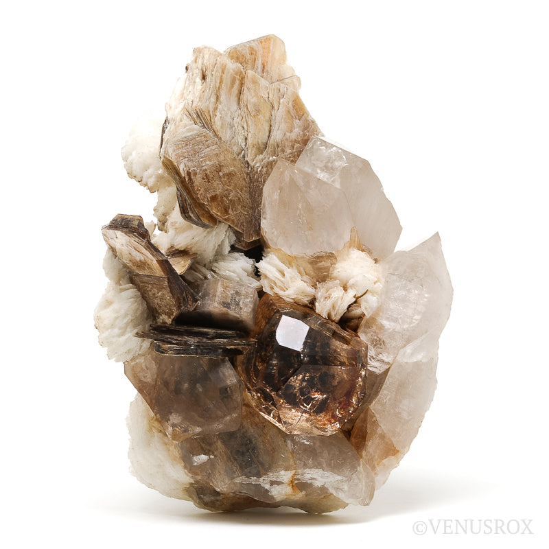 Imperial Topaz with Albite, Quartz, Mica & Feldspar Natural Cluster from the Dara-e-Pech pegmatite field, Dara-e-Pech District, Kunar, Afghanistan | Venusrox