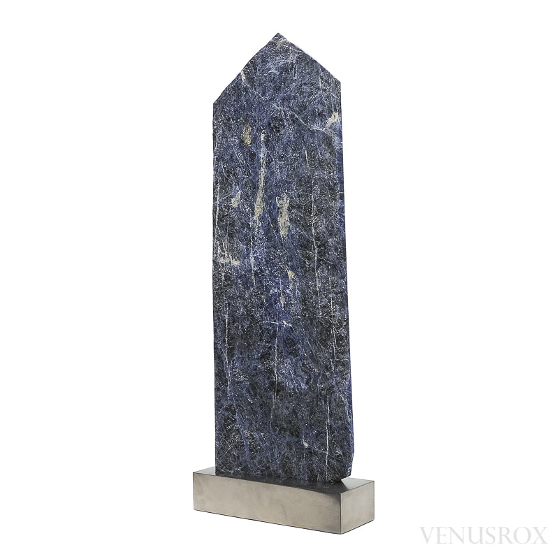 Sodalite Polished/Natural Point from Brazil mounted on a bespoke stand | Venusrox