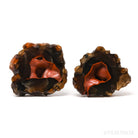 AGATE (RED FOX) POLISHED/NATURAL NODULE PAIR - POLISHED CRYSTALS