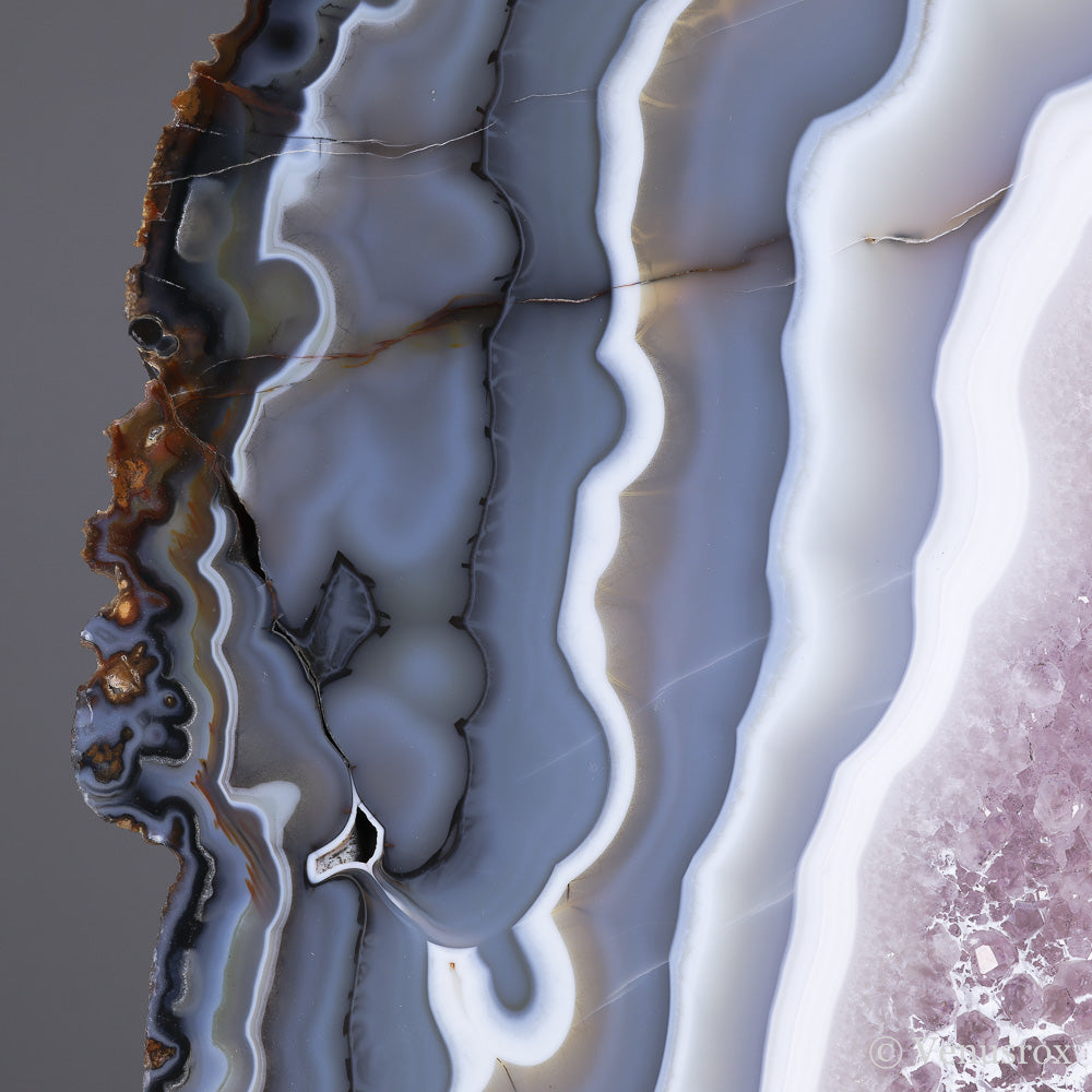 AGATE WITH AMETHYST SLICE - SLICES