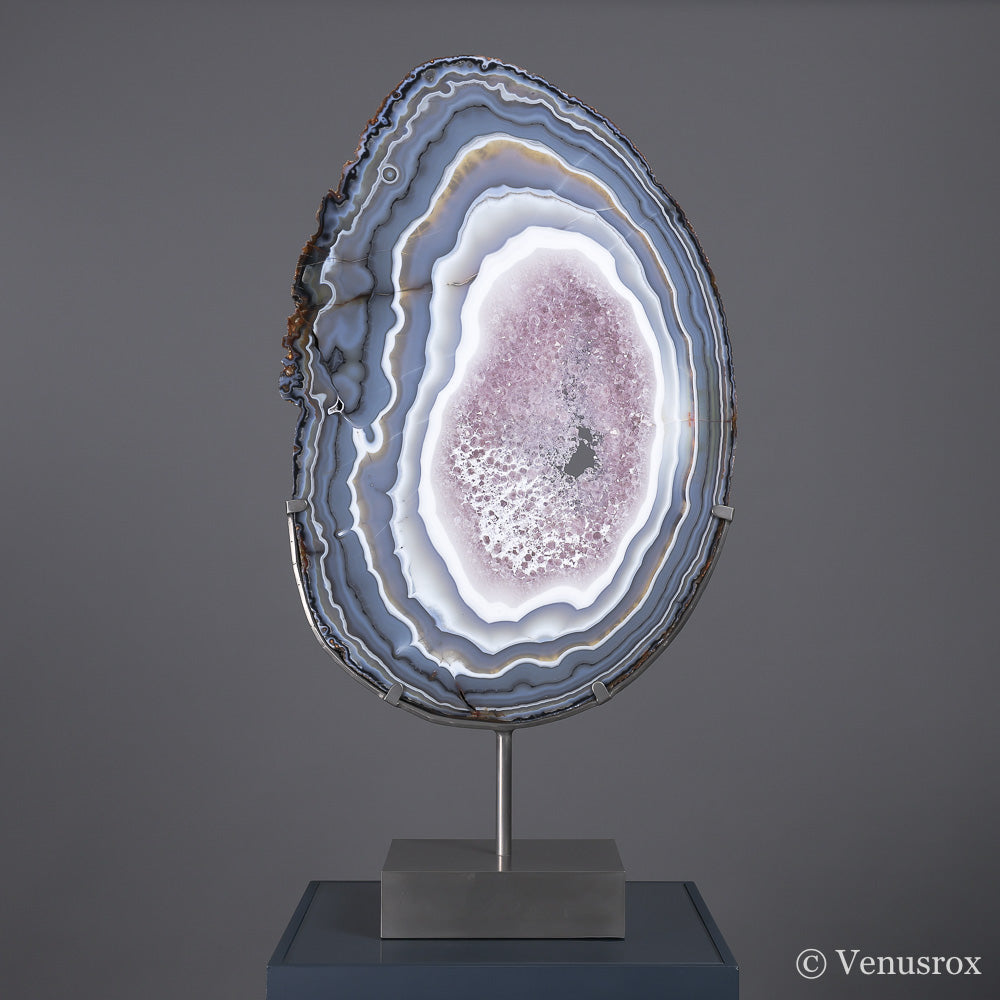 AGATE WITH AMETHYST SLICE - SLICES
