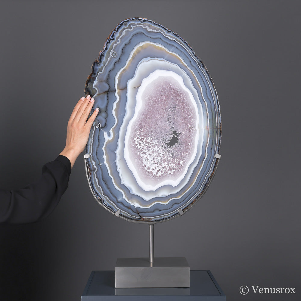 AGATE WITH AMETHYST SLICE - SLICES