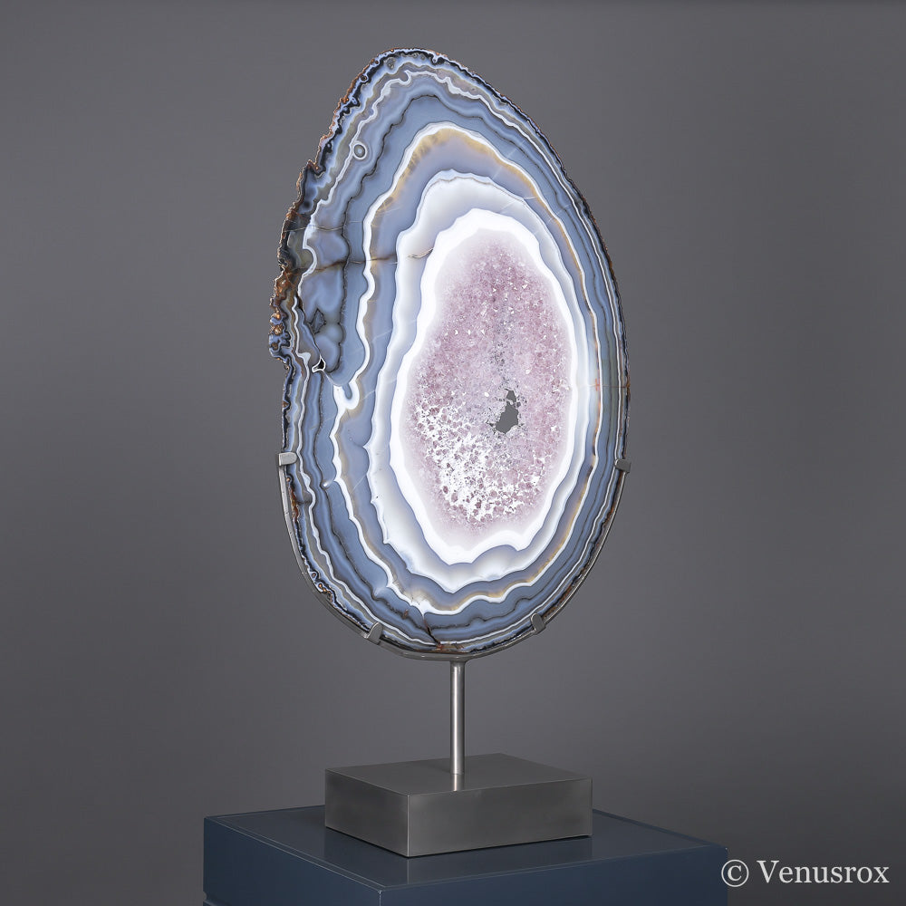 AGATE WITH AMETHYST SLICE - SLICES