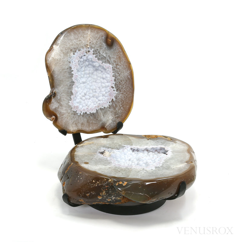 AGATE WITH QUARTZ (CLEAR) POLISHED/NATURAL NODULE - POLISHED CRYSTALS