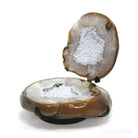 AGATE WITH QUARTZ (CLEAR) POLISHED/NATURAL NODULE - POLISHED CRYSTALS