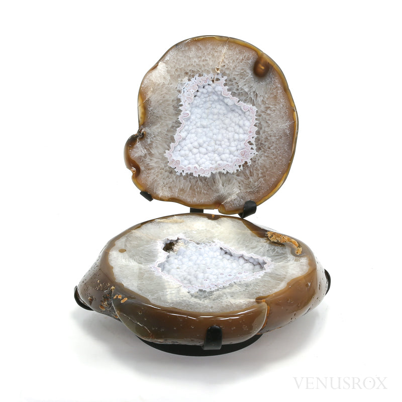 AGATE WITH QUARTZ (CLEAR) POLISHED/NATURAL NODULE - POLISHED CRYSTALS
