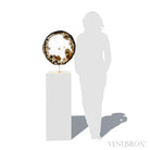 Agate with Clear Quartz Polished Slice from Brazil mounted in a bespoke stand | Venusrox