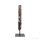 Agate with Clear Quartz Part Polished/Part Natural Slice from Brazil mounted in a bespoke stand | Venusrox