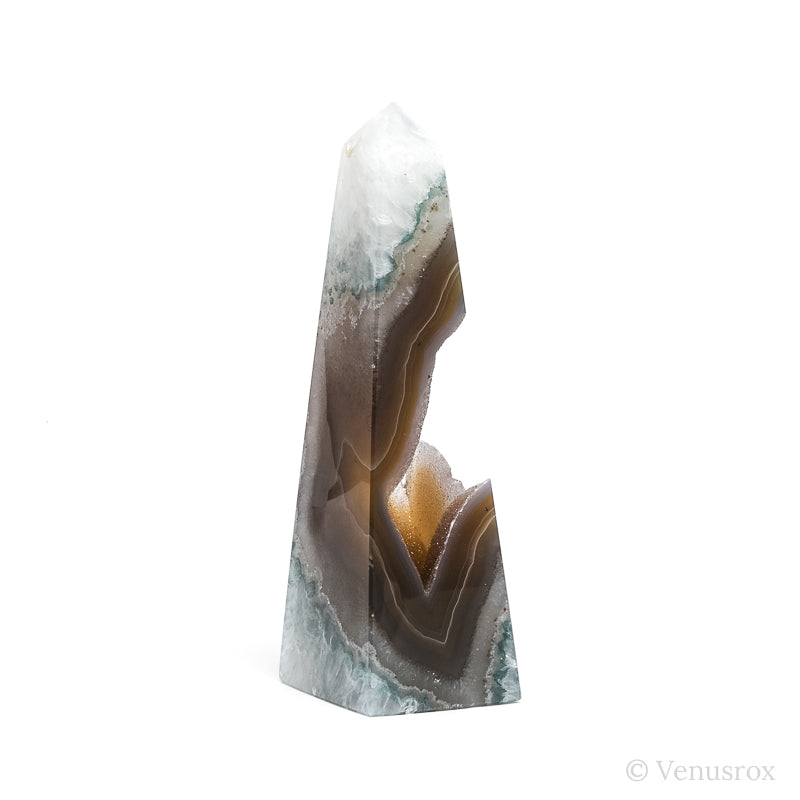 Clear Quartz with Agate & Chalcedony Polished/Natural Point from Brazil | Venusrox