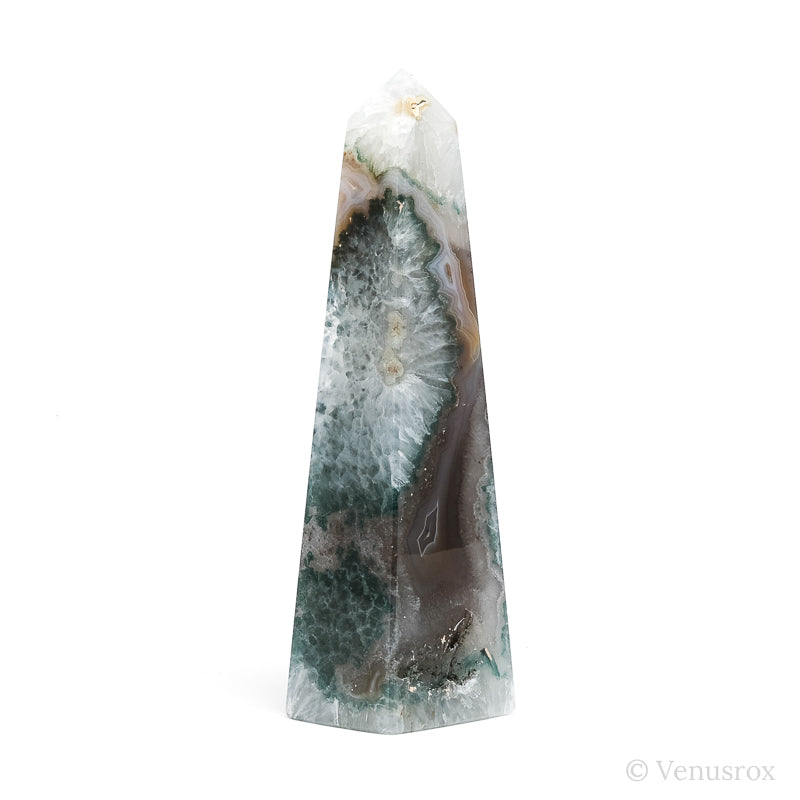 Clear Quartz with Agate & Chalcedony Polished/Natural Point from Brazil | Venusrox