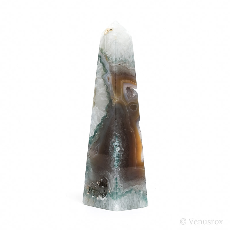 Clear Quartz with Agate & Chalcedony Polished/Natural Point from Brazil | Venusrox