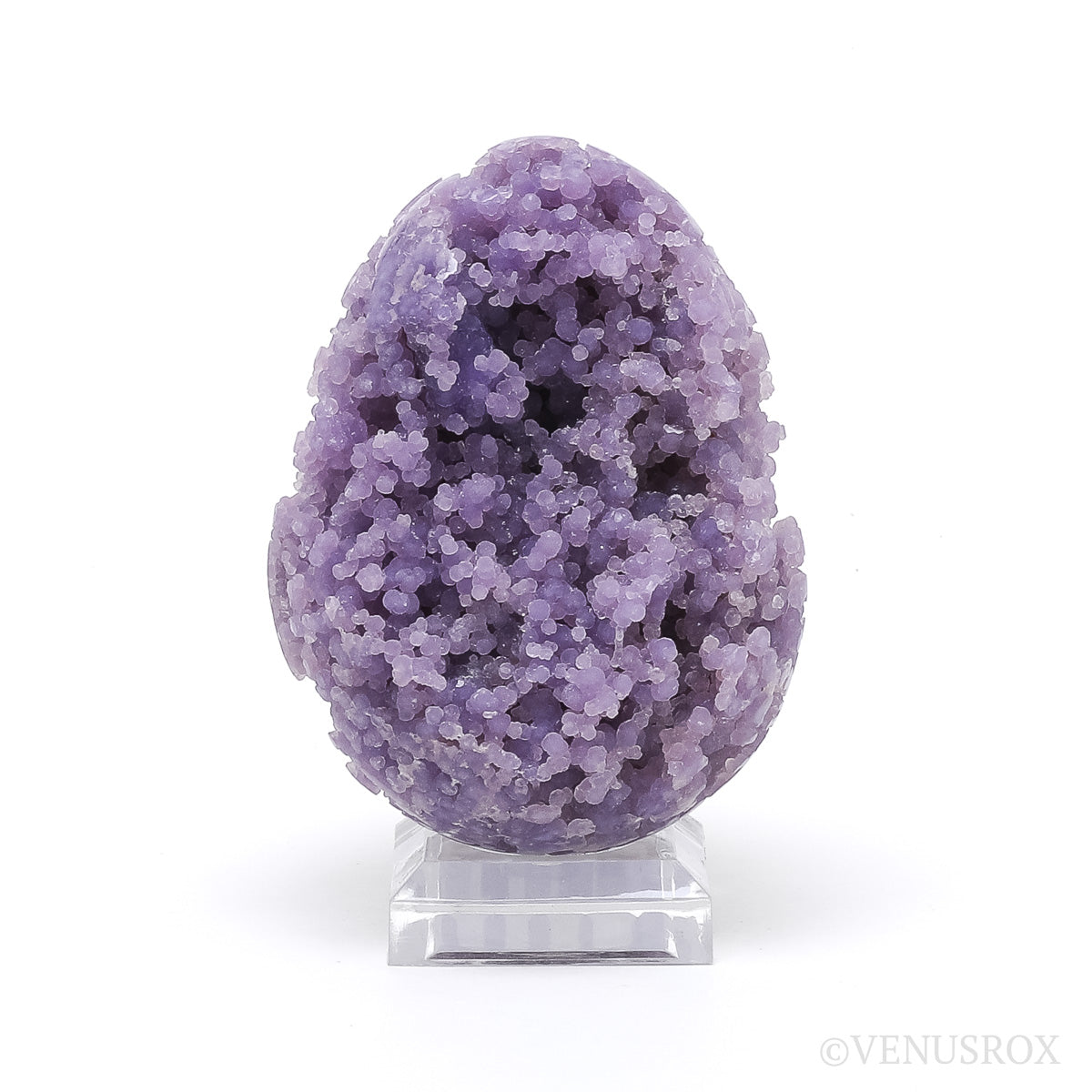 'Grape' Amethyst Polished/Natural Egg from Mamuju Area, Sulawesi Barat Province, Sulawesi, Indonesia | Venusrox