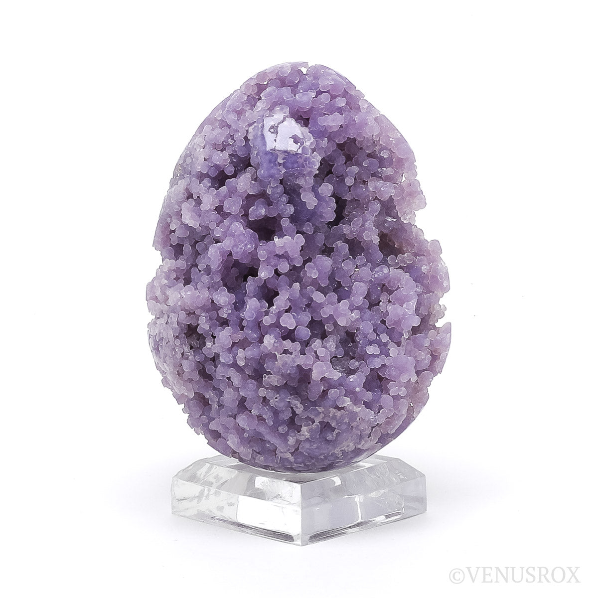 'Grape' Amethyst Polished/Natural Egg from Mamuju Area, Sulawesi Barat Province, Sulawesi, Indonesia | Venusrox