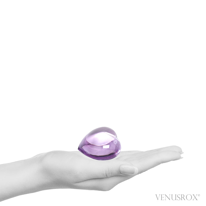 Amethyst Phantom Polished Heart from Brazil | Venusrox