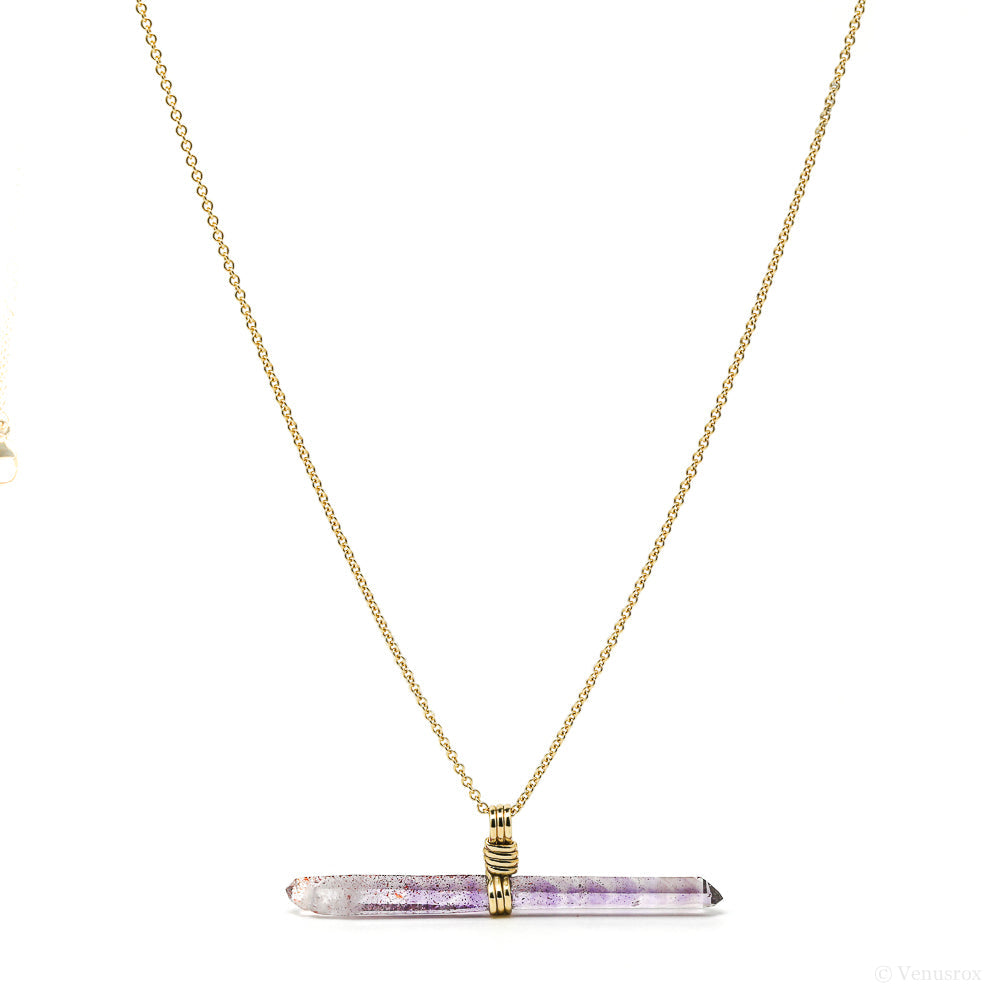 Amethyst Phantom Pendant wrapped in 18Kt Gold from the Piedra Parada, near Las Vigas, Tatatila, Veracruz, Mexico | Venusrox