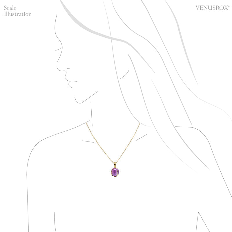 Amethyst Phantom Pendant 18Kt Gold | Venusrox