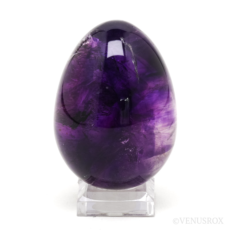 Amethyst Phantom Quartz Polished Egg from the Goboboseb Mountains, Namibia | Venusrox
