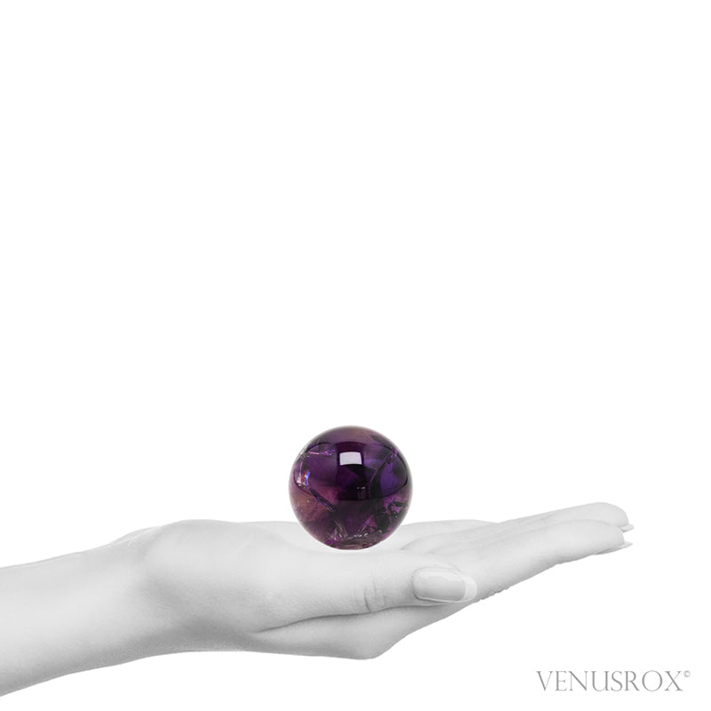 Amethyst Phantom Quartz Polished Sphere from the Goboboseb Mountains, Namibia | Venusrox