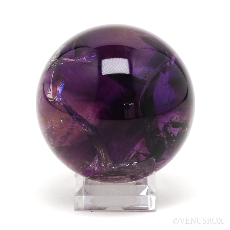 Amethyst Phantom Quartz Polished Sphere from the Goboboseb Mountains, Namibia | Venusrox