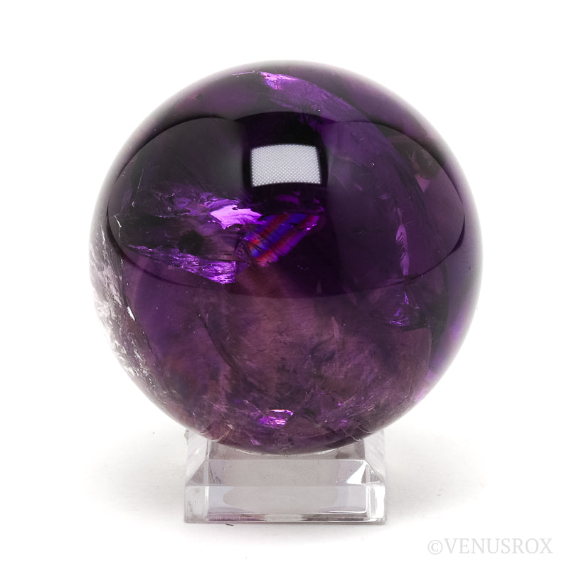 Amethyst Phantom Quartz Polished Sphere from the Goboboseb Mountains, Namibia | Venusrox