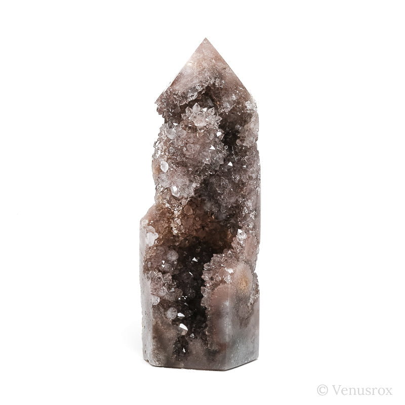 Pink Amethyst Part Polished/Part Natural Point from Brazil | Venusrox