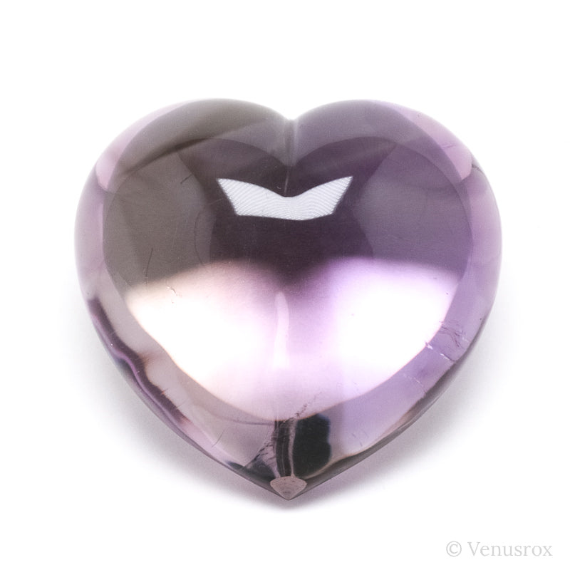 Amethyst & Smoky Phantom Polished Heart from Brazil | Venusrox