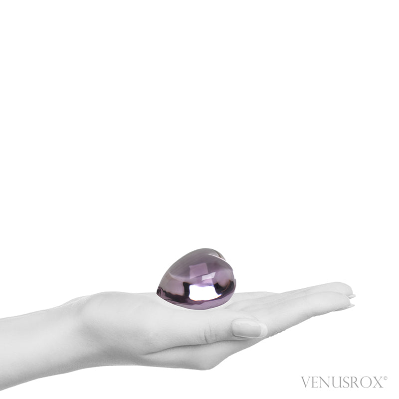Amethyst & Smoky Phantom Polished Heart from Brazil | Venusrox