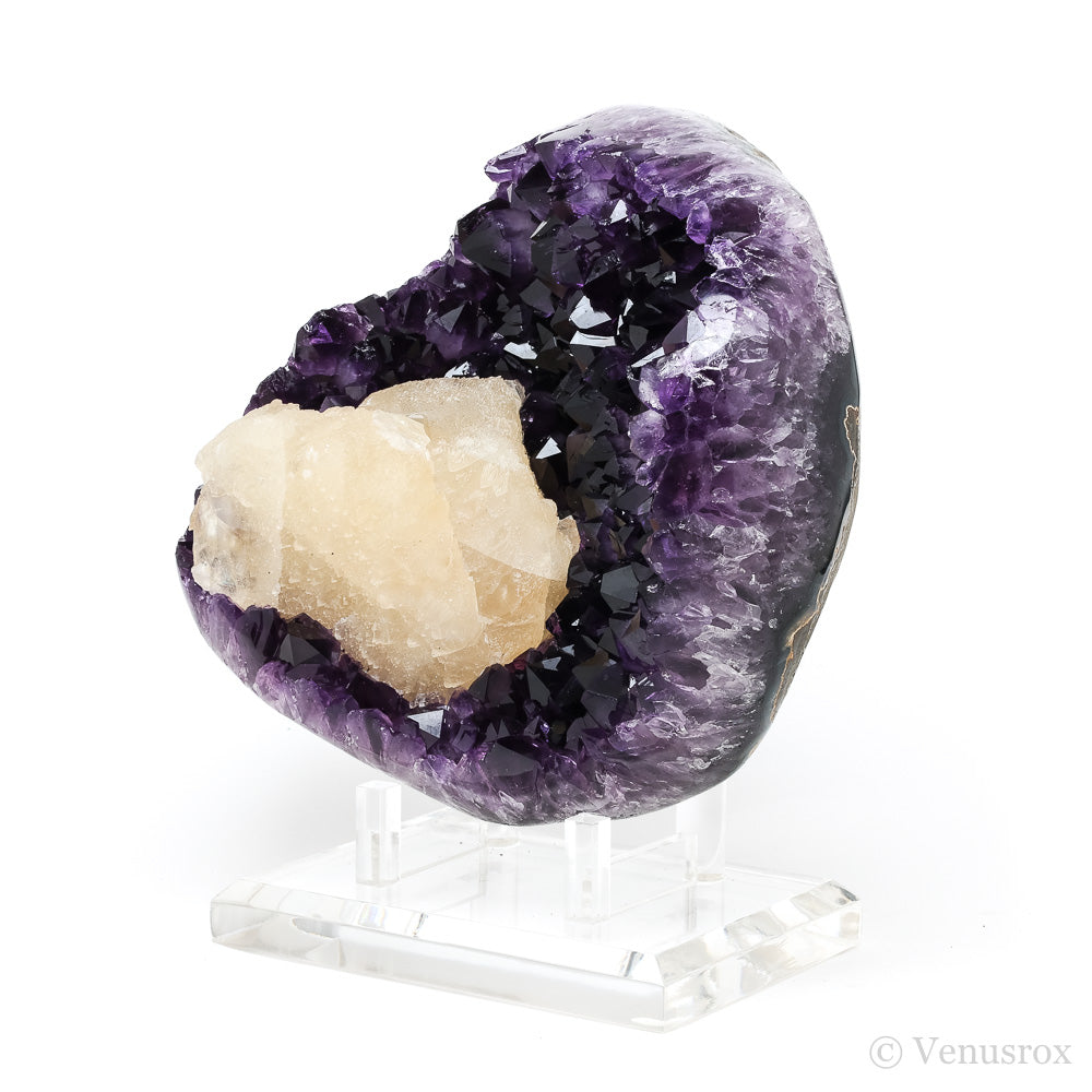 Amethyst with Agate & Calcite Polished/Natural Cluster from Uruguay | Venusrox