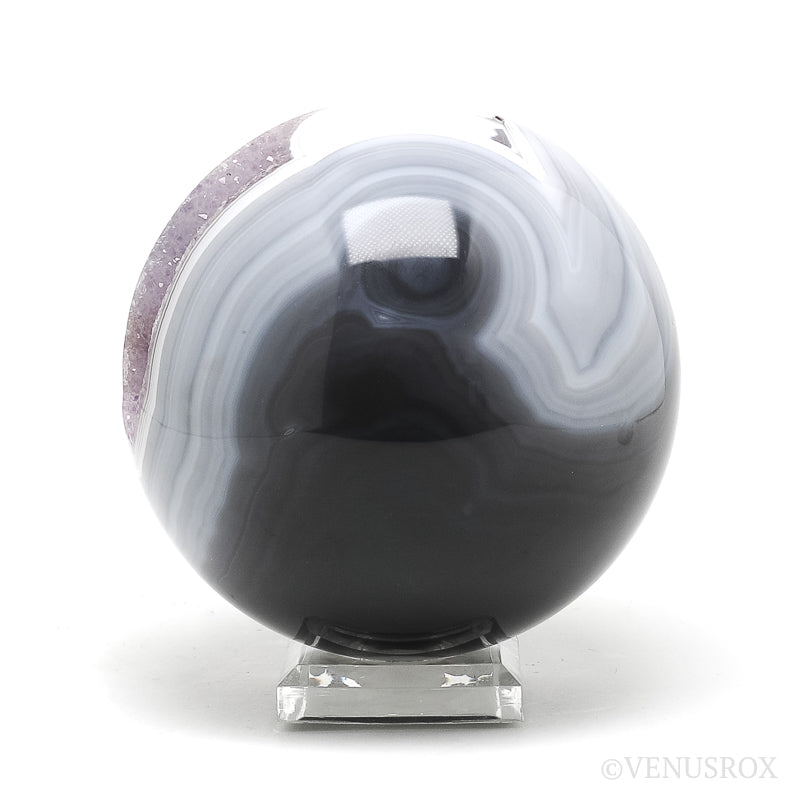 Amethyst with Agate Geode Sphere from Brazil | Venusrox