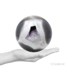 Amethyst with Agate Geode Sphere from Brazil | Venusro