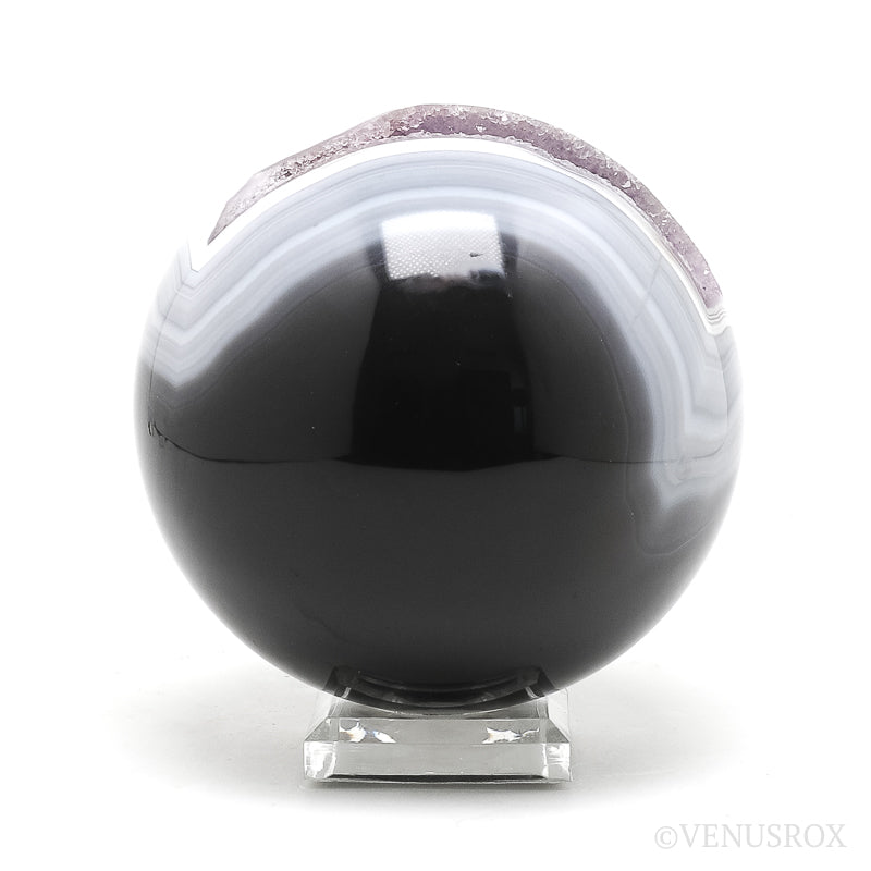 Amethyst with Agate Geode Sphere from Brazil | Venusrox