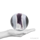 Amethyst with Agate Geode Sphere from Brazil | Venusrox