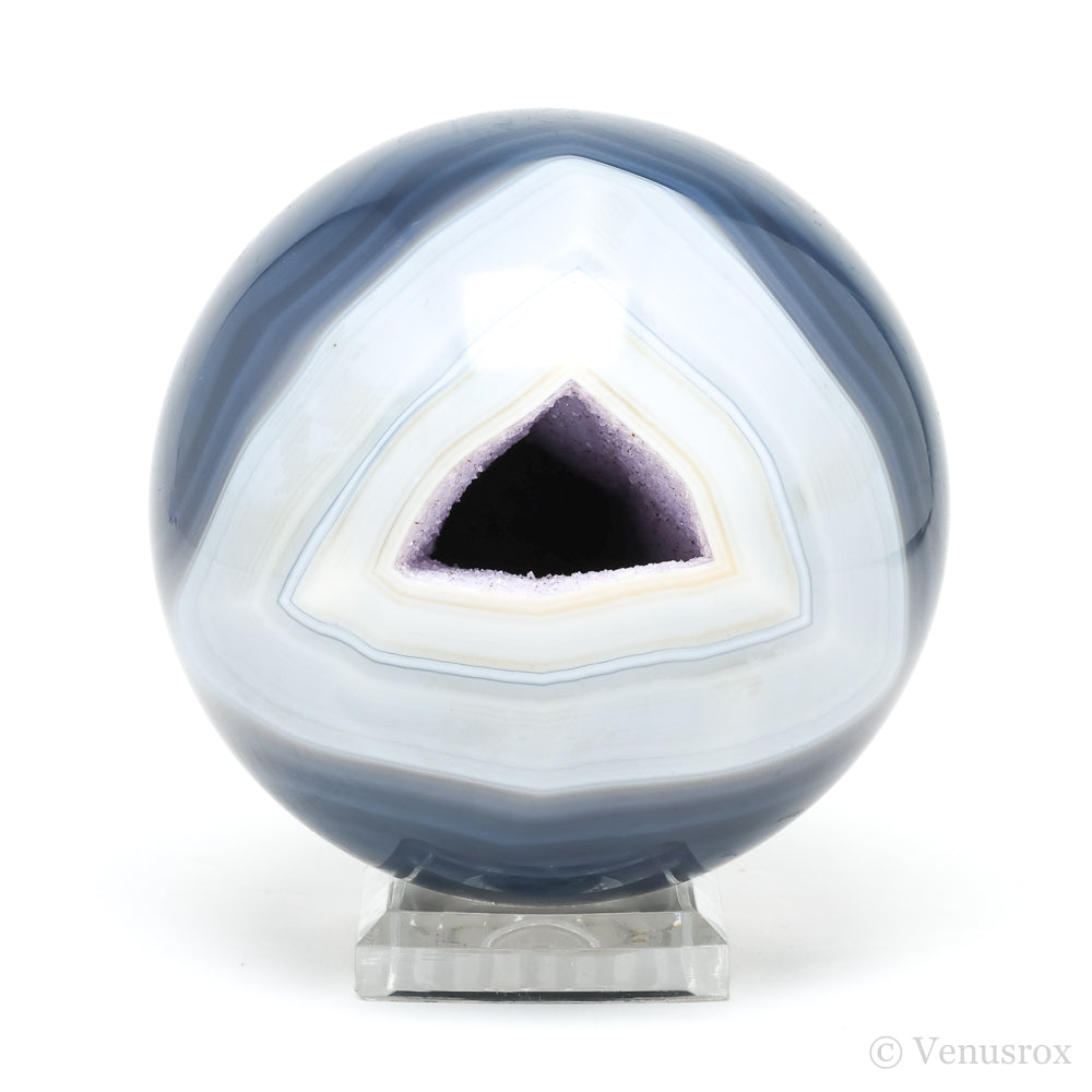 Amethyst with Agate Geode Sphere from Brazil | Venusrox