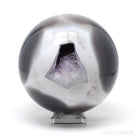 Amethyst with Agate Geode Sphere from Brazil | Venusro
