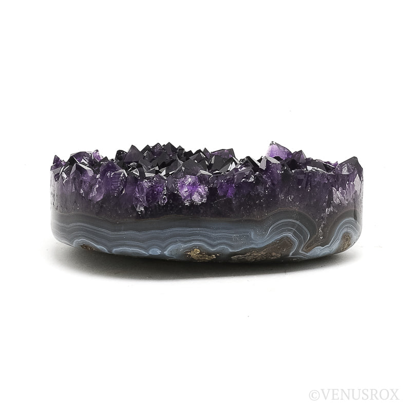 Amethyst with Agate & Matrix Part Polished/Part Natural Cluster from Uruguay | Venusrox