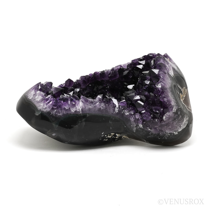 Amethyst with Agate & Matrix Part Polished/Part Natural Cluster from Uruguay | Venusrox