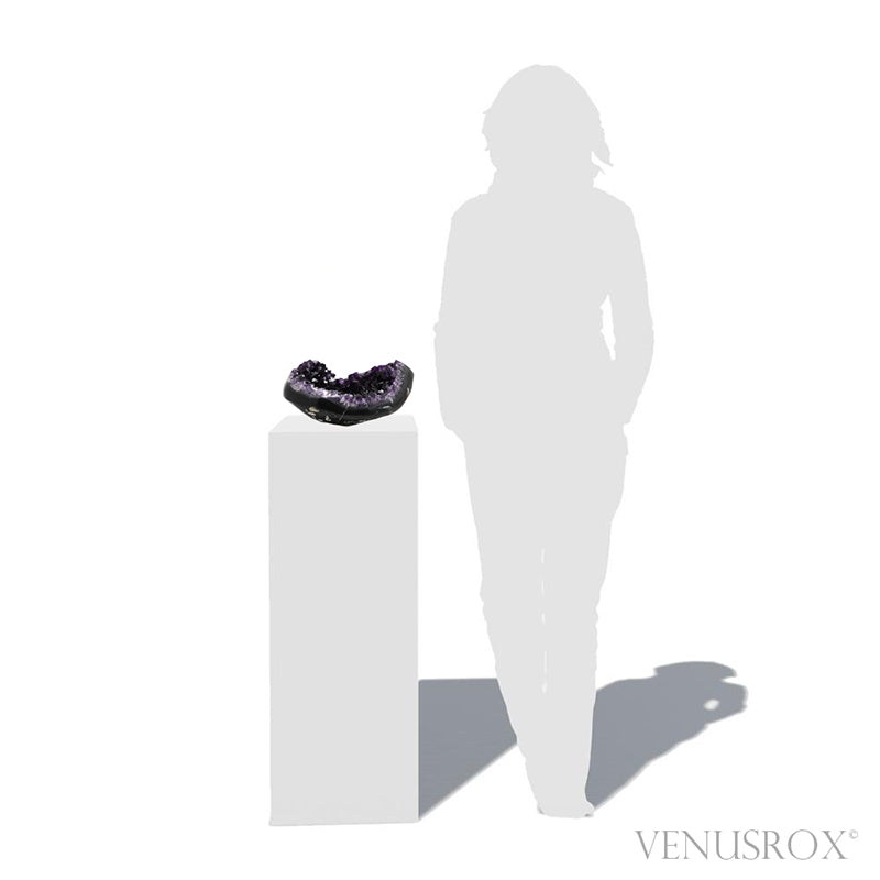 Amethyst with Agate & Matrix Part Polished/Part Natural Cluster from Uruguay | Venusrox