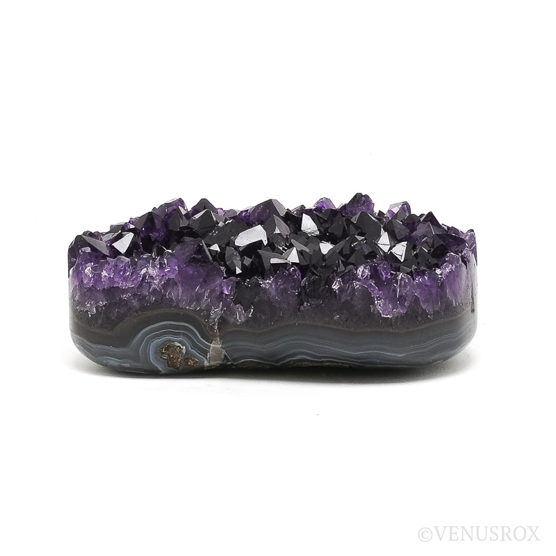 Amethyst with Agate & Matrix Part Polished/Part Natural Cluster from Uruguay | Venusrox