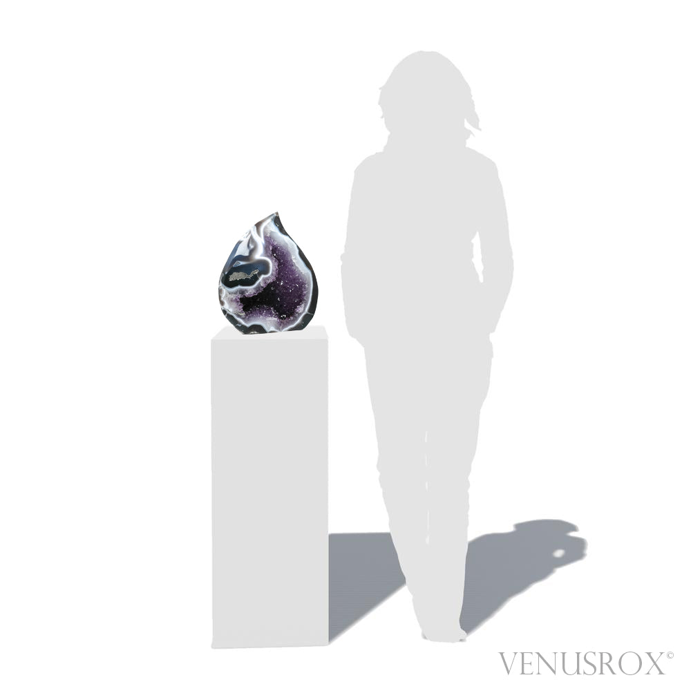 Amethyst with Agate Polished/Natural Flame from Uruguay | Venusrox