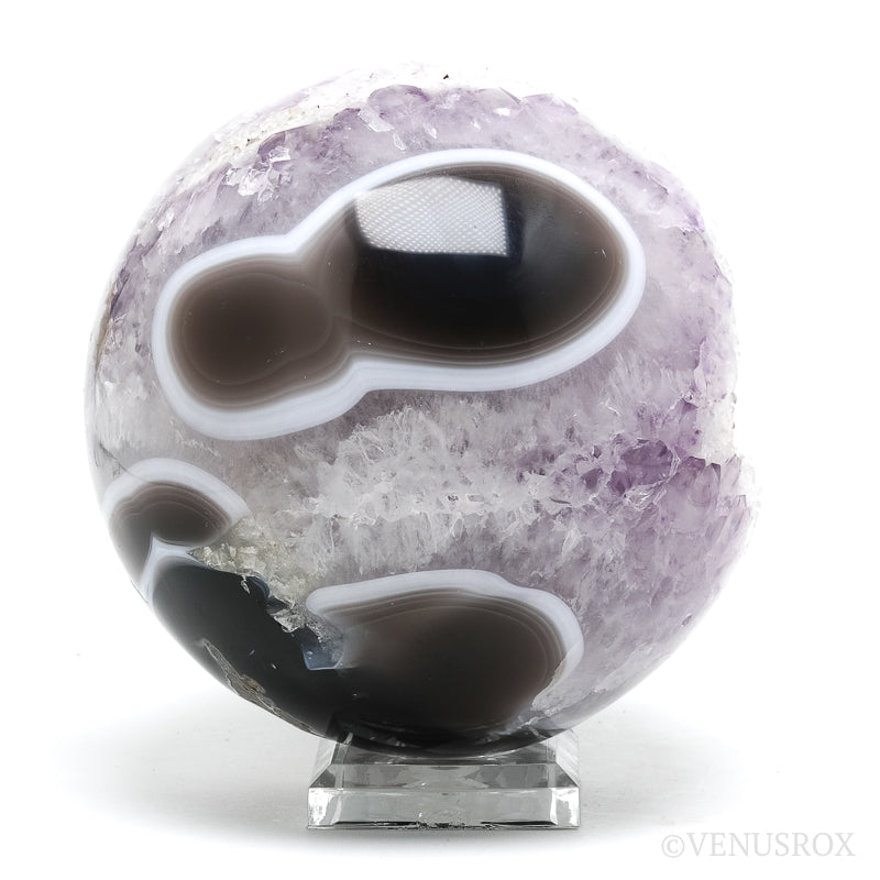 Amethyst with Quartz, Agate & Calcite Geode Sphere from Brazil | Venusrox