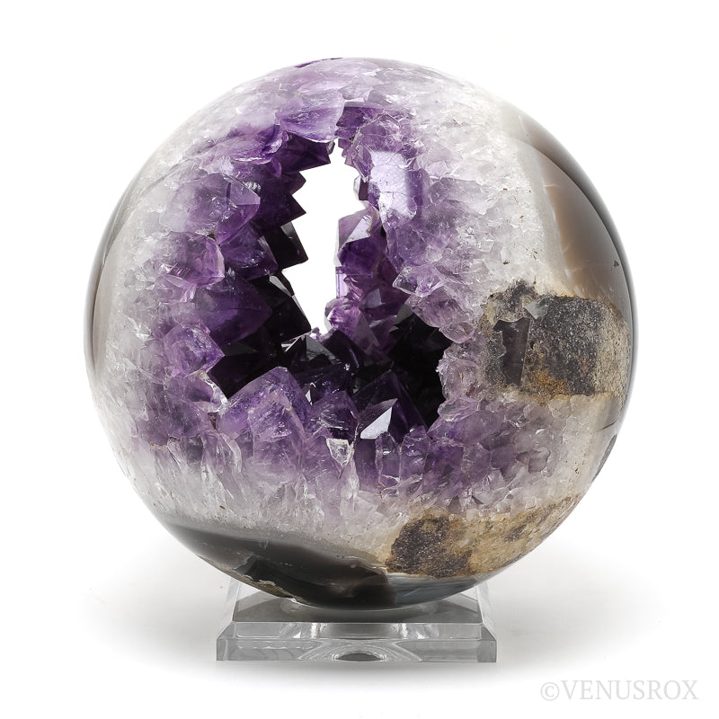 Amethyst with Quartz & Agate Geode Sphere from Brazil | Venusrox