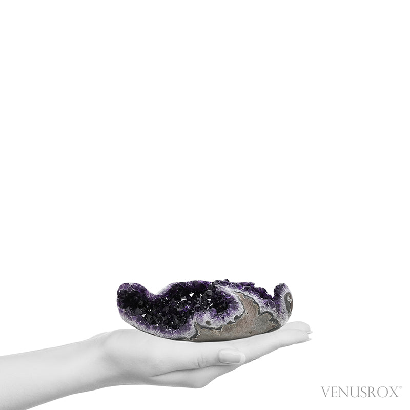 Amethyst with Quartz, Agate & Matrix Part Polished/Part Natural Cluster from Uruguay | Venusrox