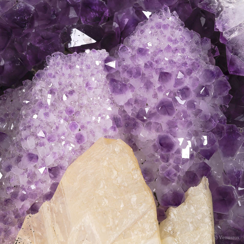 AMETHYST WITH QUARTZ (CLEAR) CALCITE & AGATE (3RD GEN) POLISHED/NATURAL SPECIMEN - POLISHED CRYSTALS