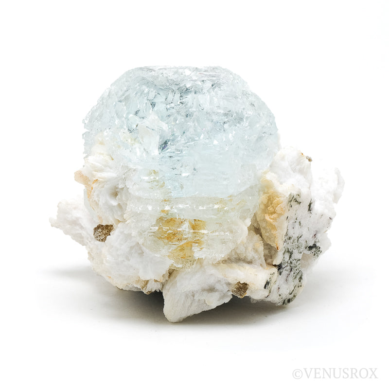 Aquamarine & Muscovite on Black Tourmaline & Albite Natural Cluster from Skardu, Gilgit-Baltistan, Pakistan | Venusrox