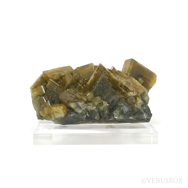 Barite Cluster from Xiefang Mine, Ruijin County, Ganzhou, Jiangxi, China, mounted on a bespoke stand | Venusrox