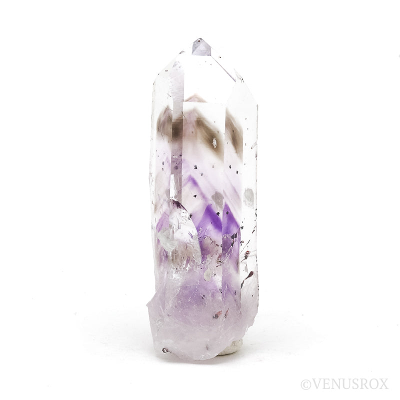 Brandberg Amethyst/Smoky Phantom Quartz with Prehnite Natural Point from the Brandberg Mountains, Namibia | Venusrox